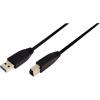 LogiLink USB kabel USB 3.2 Gen1 USB-A zástrčka, USB-B zástrčka 1.00 m černá pozlacené kontakty CU0023