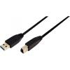 LogiLink USB kabel USB 3.2 Gen1 USB-A zástrčka, USB-B zástrčka 2.00 m černá CU0024