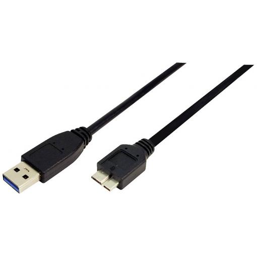 LogiLink USB kabel USB 3.2 Gen1 USB-A zástrčka, USB Micro-B 3.0 zástrčka 1.00 m černá CU0026