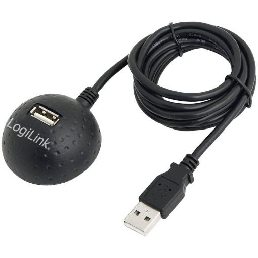 LogiLink USB kabel USB 2.0 USB-A zásuvka, USB-A zástrčka 1.50 m vícebarevná CU0013B