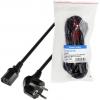 LogiLink napájecí kabel [1x úhlová zástrčka s ochranným kontaktem - 1x zástrčka C13 ] 3.00 m černá