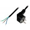 LogiLink napájecí kabel [1x úhlová zástrčka s ochranným kontaktem - 1x kabel s otevřenými konci] 1.50 m černá