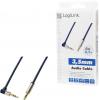 LogiLink CA11050 jack audio kabel 0.50 m tmavě modrá (matná) 90° zatočeno nahoru