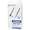 LogiLink CA11300 jack audio kabel 3.00 m tmavě modrá (matná) 90° zatočeno nahoru
