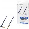 LogiLink CA11300 jack audio kabel 3.00 m tmavě modrá (matná) 90° zatočeno nahoru