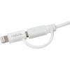LogiLink USB kabel USB 2.0 USB-A zástrčka, USB Micro-B zástrčka, Apple Lightning konektor 1.00 m bílá CU0118