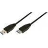 LogiLink USB kabel USB 3.2 Gen1 USB-A zástrčka, USB-A zásuvka 3.00 m černá CU0043