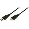 LogiLink USB kabel USB 3.2 Gen1 USB-A zástrčka, USB-A zásuvka 1.00 m černá CU0041