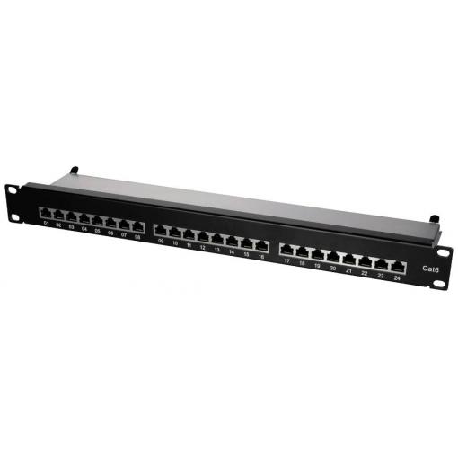LogiLink NP0048 24 portů patch panel 483 mm (19) CAT 6 1 U