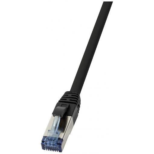 LogiLink CQ6135S RJ45 USB kabel CAT 6A S/FTP 40.00 m černá stínění pletivem, bez halogenů, krytí PUR, odolné proti kyselinám, odolné proti oleji 1 ks