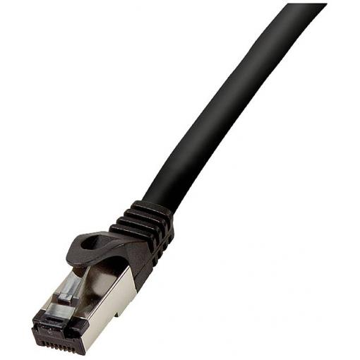 LogiLink CQ8103S RJ45 síťové kabely, propojovací kabely CAT 8.1 S/FTP 15.00 m černá stínění pletivem, bez halogenů 1 ks