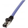 LogiLink CQ8106S RJ45 síťové kabely, propojovací kabely CAT 8.1 S/FTP 15.00 m modrá stínění pletivem, bez halogenů 1 ks
