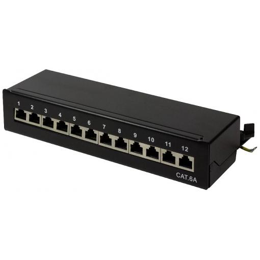 LogiLink NP0019B 12 portů patch panel CAT 6A vícebarevná