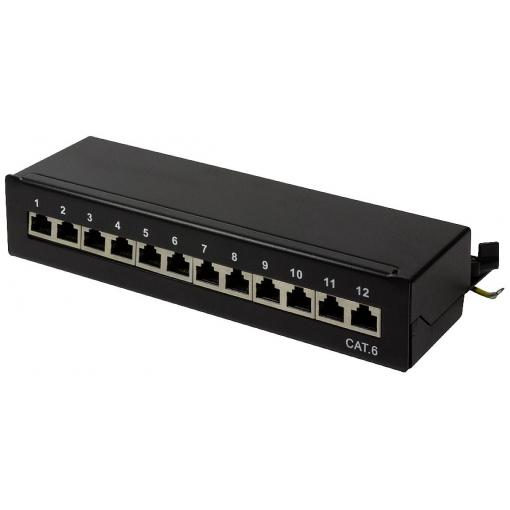 LogiLink NP0017 12 portů patch panel CAT 6 1 U vícebarevná