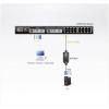 ATEN KVM adaptér [2x PS/2 zástrčka, VGA zástrčka - 1x RJ45 zásuvka] 4.50 m černá