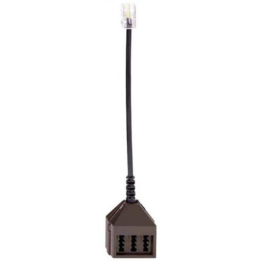 Rutenbeck telefonní adaptér [1x RJ45 zástrčka 8p8c - 3x telefonní zástrčka TAE-N] 0.15 m černá
