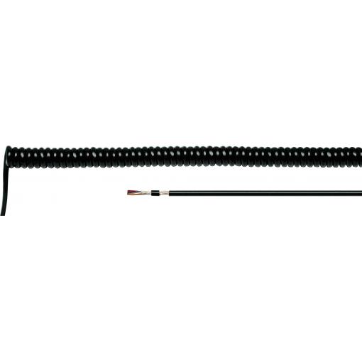HELU 85918 spirálový kabel LiF12YD11Y 500 mm / 2000 mm 4 x 0.14 mm² černá 1 ks