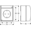 ABB 2CKA002083A0825 zásuvka s ochranným kontaktem IP44 červená, rubínově červená