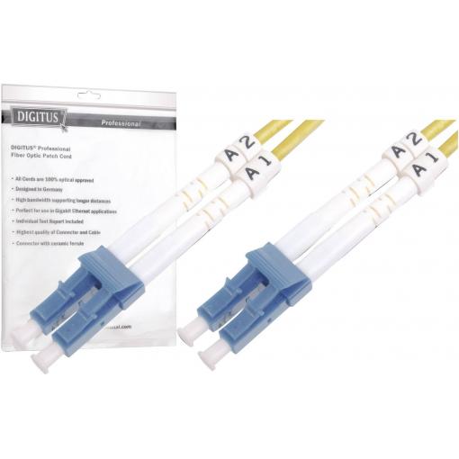 Digitus DK-2933-02 optické vlákno optické vlákno kabel 2.00 m žlutá [1x zástrčka LC - 1x zástrčka LC] 9/125 µ Singlemode OS2