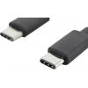 Digitus USB kabel USB 2.0 USB-C ® zástrčka, USB-C ® zástrčka 1.80 m černá kulatý, oboustranně zapojitelná zástrčka, dvoužilový stíněný AK-300138-018-S