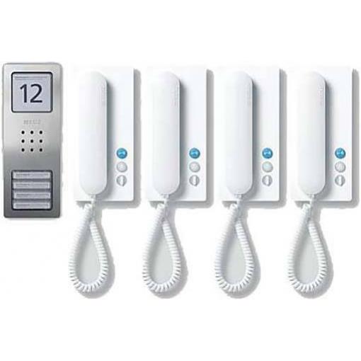 Siedle SET CA 812-4 E/W kabelový domovní telefon informační pole, stříbrná, bílá, 210008741-00