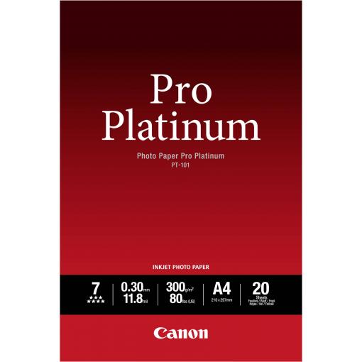 Canon Photo Paper Pro Platinum PT-101 2768B016 fotografický papír A4 300 g/m² 20 listů vysoce lesklý