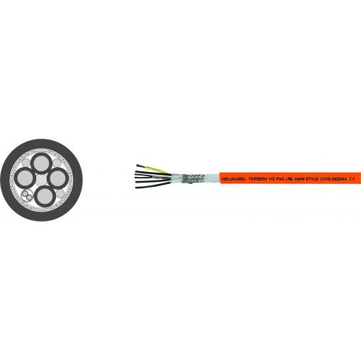 HELU TOPSERV® 112 707222 servo kabel 4 G 1.5 mm² + 2 x 0.5 mm², 100 m, oranžová