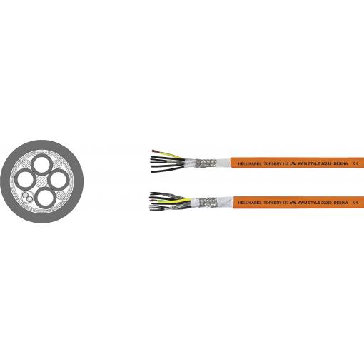 HELU TOPSERV® 112 707284 servo kabel 4 G 10 mm² + 2 x 1.50 mm², 50 m, oranžová