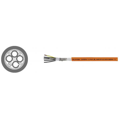 HELU TOPSERV® 113 78951 servo kabel 4 G 6 mm² + 2 x 1.50 mm², 500 m, oranžová