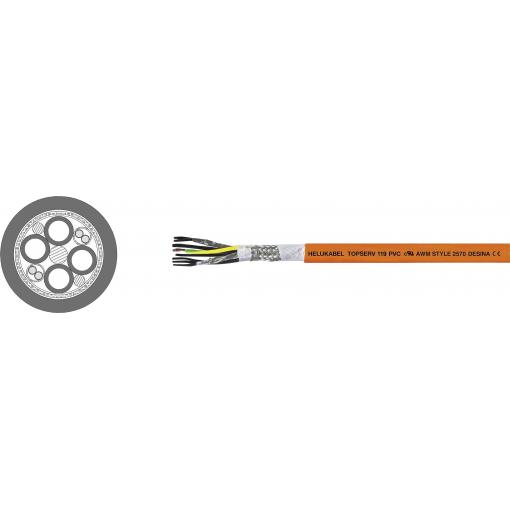 HELU TOPSERV® 119 707295 servo kabel 4 G 10 mm² + 2 x 1 mm², 50 m, oranžová