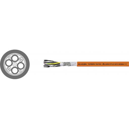 HELU TOPSERV® 119 707290 servo kabel 4 G 1 mm² + 4 x 0.75 mm², 50 m, oranžová