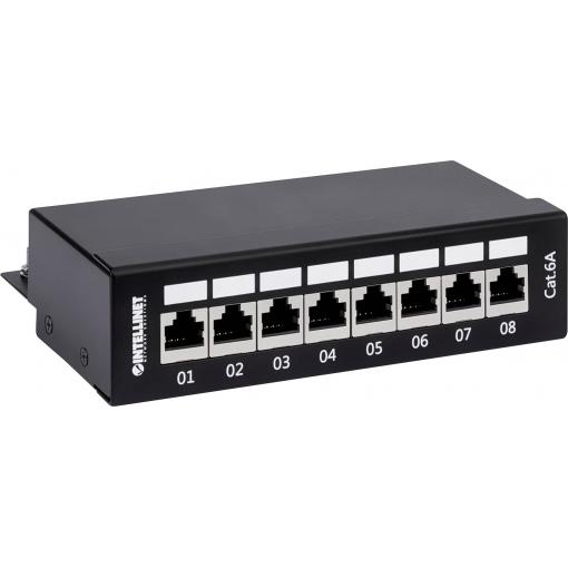 Intellinet 720908 8 portů patch panel CAT 6A vícebarevná osazený