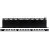 Intellinet 720922 24 portů patch panel 483 mm (19) CAT 6A 0.5 U černá osazený