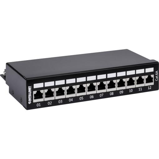 Intellinet 720915 12 portů patch panel CAT 6A černá osazený
