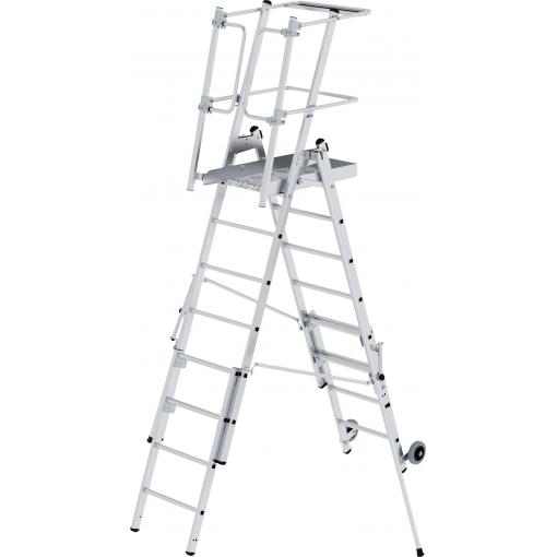 MUNK Günzburger Steigtechnik 52537 hliník žebřík s platformou Montáž pomocí nástrojů max.prac. výška: 4.11 cm