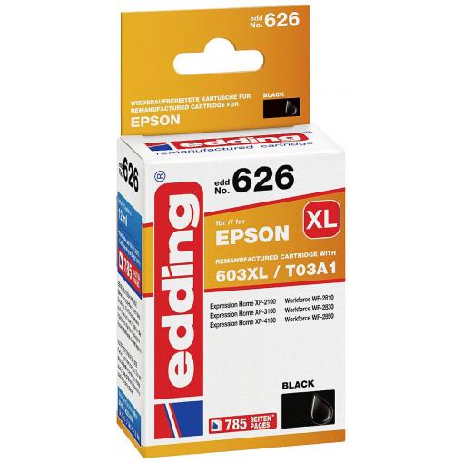 Edding Ink náhradní Epson 603XL, T03A1 kompatibilní černá EDD-626 18-626
