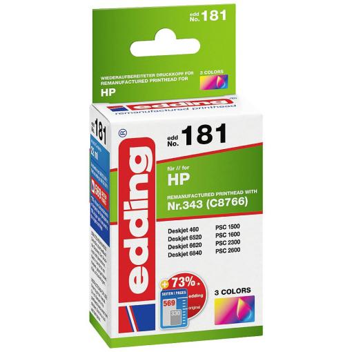 Edding Ink náhradní HP 343, C8766EE kompatibilní barva EDD-181 18-181