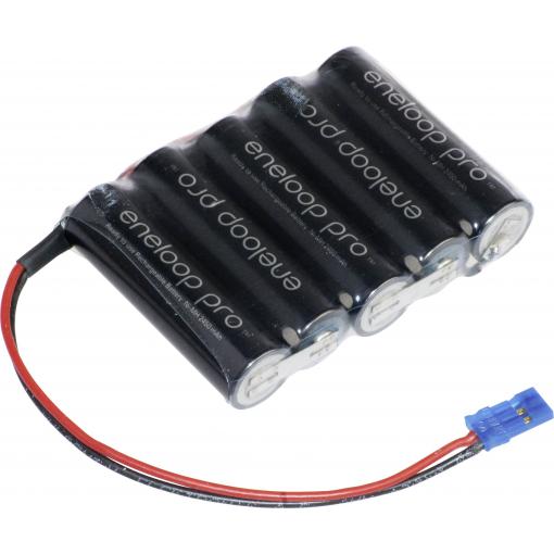Akupack Ni-MH 5 AA s kabelem, se zástrčkou Panasonic eneloop Pro F1x5 Graupner 134059, 2450 mAh, 6 V