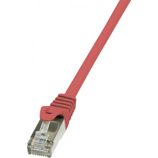 LogiLink CP1074S RJ45 síťové kabely, propojovací kabely CAT 5e F/UTP 5.00 m červená s ochranou 1 ks