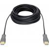 Digitus HDMI / optické vlákno kabel Zástrčka HDMI-A, Zástrčka HDMI-A 10.00 m černá AK-330125-100-S 4K UHD HDMI kabel