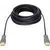 Digitus HDMI / optické vlákno kabel Zástrčka HDMI-A, Zástrčka HDMI-A 30.00 m černá AK-330125-300-S 4K UHD HDMI kabel