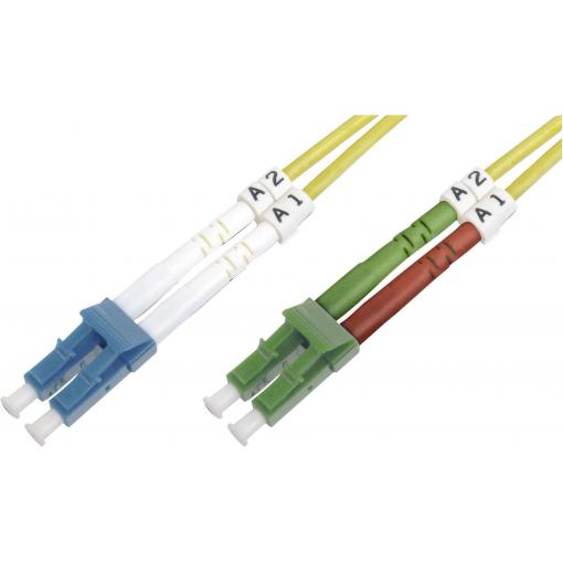 Digitus DK-293LCA3LC-02 optické vlákno optické vlákno kabel 2.00 m žlutá [1x zástrčka LC/APC 8° - 1x zástrčka LC] 9/125 µ Singlemode OS2