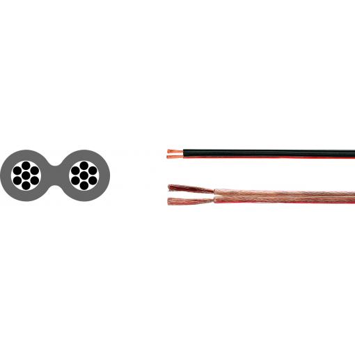 HELU 40181 reproduktorový kabel 2 x 0.75 mm² černá 500 m