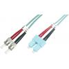 Digitus DK-2512-01/3 optické vlákno optické vlákno kabel [1x ST zástrčka - 1x zástrčka SC] 50/125 µ Multimode OM3 1.00 m