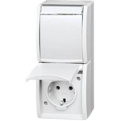 ABB 2CKA002084A0714 zásuvka s ochranným kontaktem IP44 bílá, čistě bílá (RAL 9010)