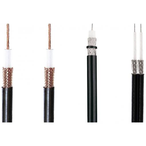 HELU RG214 /U, 40011 koaxiální kabel, vnější Ø: 10.80 mm, 50 Ω, černá, 500 m