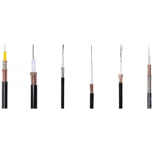 HELU RG59 B/U, 40004 koaxiální kabel, vnější Ø: 6.20 mm, 75 Ω, černá, 500 m