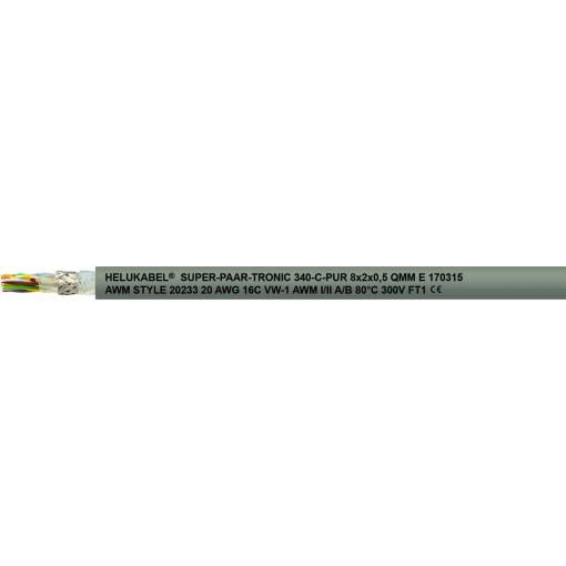 HELU 49863 kabel pro energetické řetězy S-PAAR-TRONIC 340-C-PUR 16 x 0.75 mm² šedá 100 m