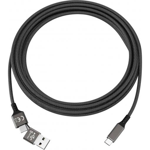 Smrter USB kabel USB 2.0 USB-C ® zástrčka, USB-C ® zástrčka 1.00 m vícebarevná SMRTER_SPEEDY_C_BK