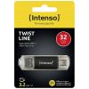 Intenso Twist Line USB flash disk 32 GB antracitová 3539480 USB-A, USB-C®, USB 3.2 (Gen 1x1)
